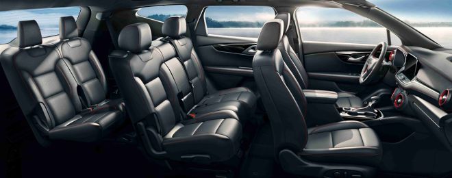 This is what the 7-seater Chevrolet Blazer looks like...from inside image
