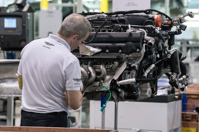 Aston Martin has temporarily suspended production image