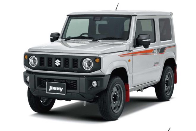 Check out these retro-style decals for the Suzuki Jimny image
