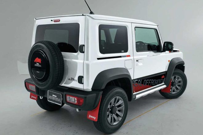 Check out these retro-style decals for the Suzuki Jimny image