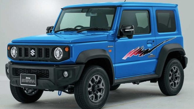 Check out these retro-style decals for the Suzuki Jimny image