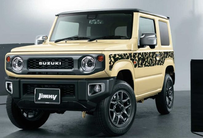 Check out these retro-style decals for the Suzuki Jimny image
