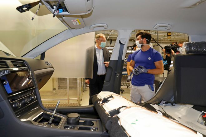 Volkswagen has restarted Golf production in Wolfsburg image