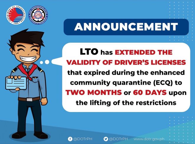LTO extends validity of driver
