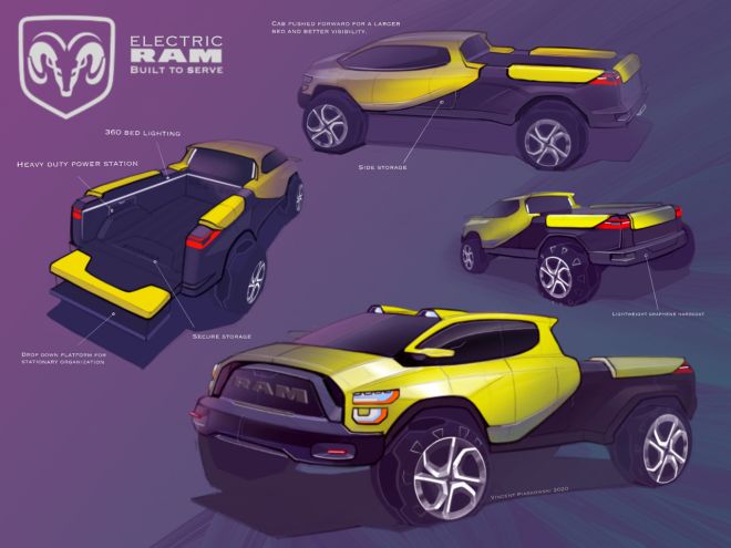 These futuristic Ram trucks were sketched by high school students image