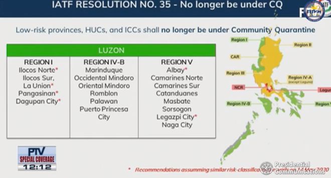 These areas in the country are no longer under GCQ, ECQ image
