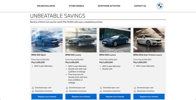 BMW digital showroom image