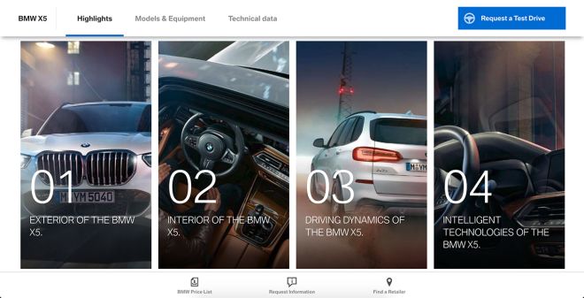 BMW digital showroom image