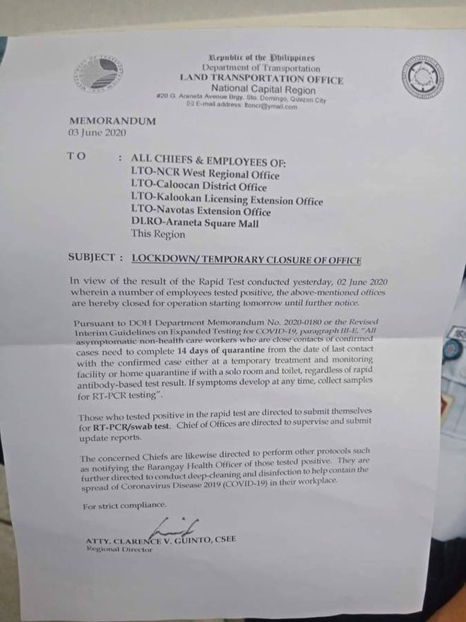 Some LTO offices in NCR closed as employees positive in rapid tests image