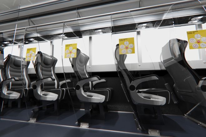 Check out how this bus isolates passengers from one another image