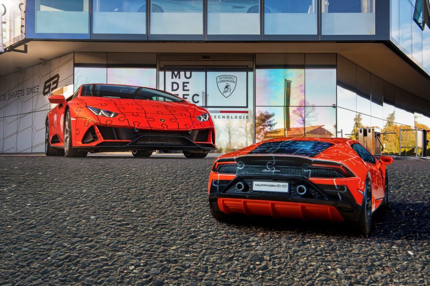 Assemble your own Lamborghini Huracan Evo with this 3D puzzle image