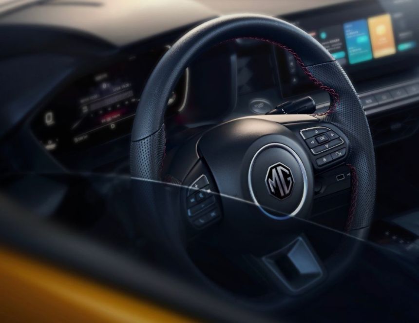 2021 MG5 looks like a Mercedes-AMG in yellow image