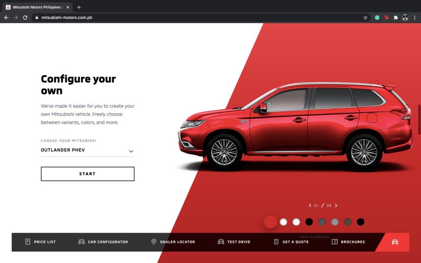 Mitsubishi Motors PH just redesigned their website and it looks good image