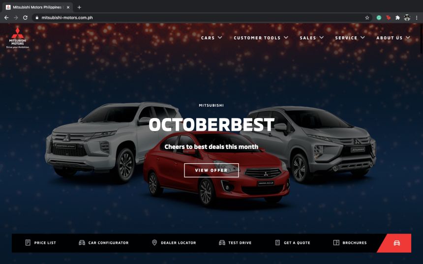 Mitsubishi Motors PH just redesigned their website and it looks good image