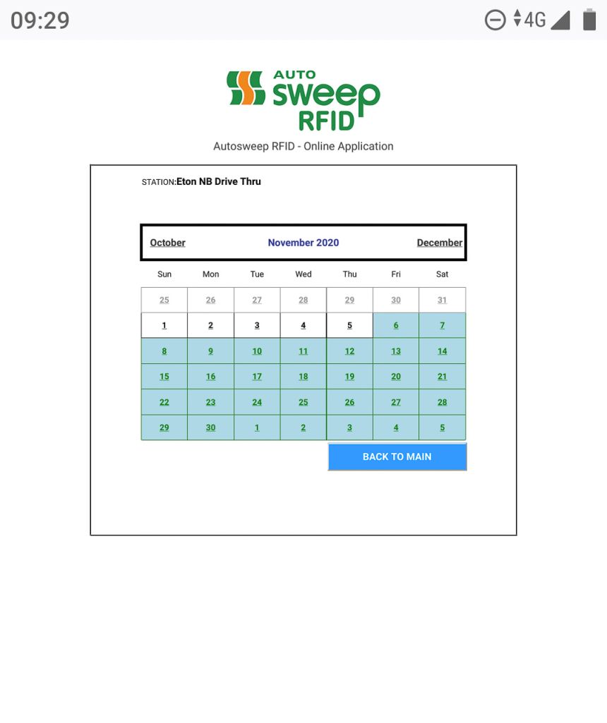 AutoSweep now only accepting RFID online appointments but... image