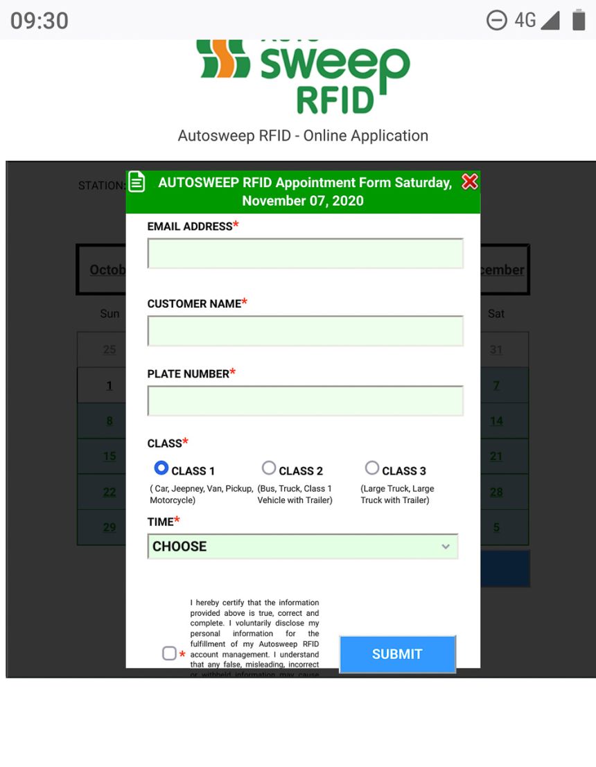 AutoSweep now only accepting RFID online appointments but... image
