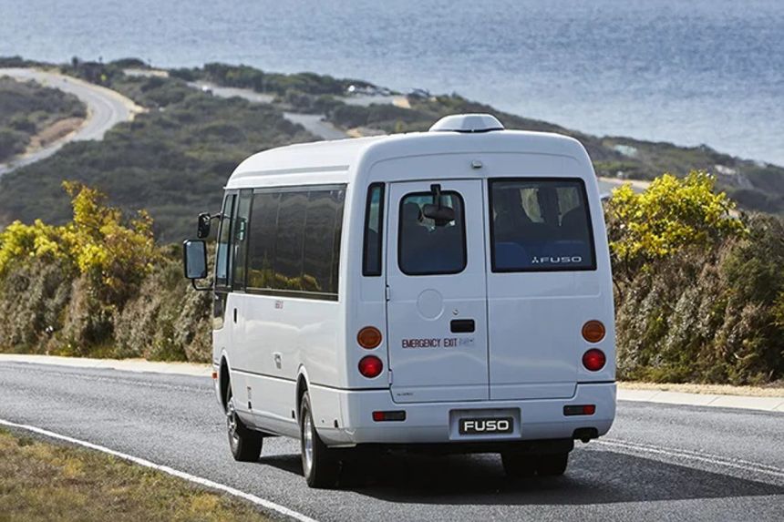 This is the first all-new Fuso Rosa bus in over 20 years image