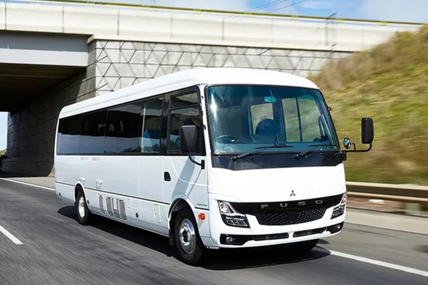 This is the first all-new Fuso Rosa bus in over 20 years image