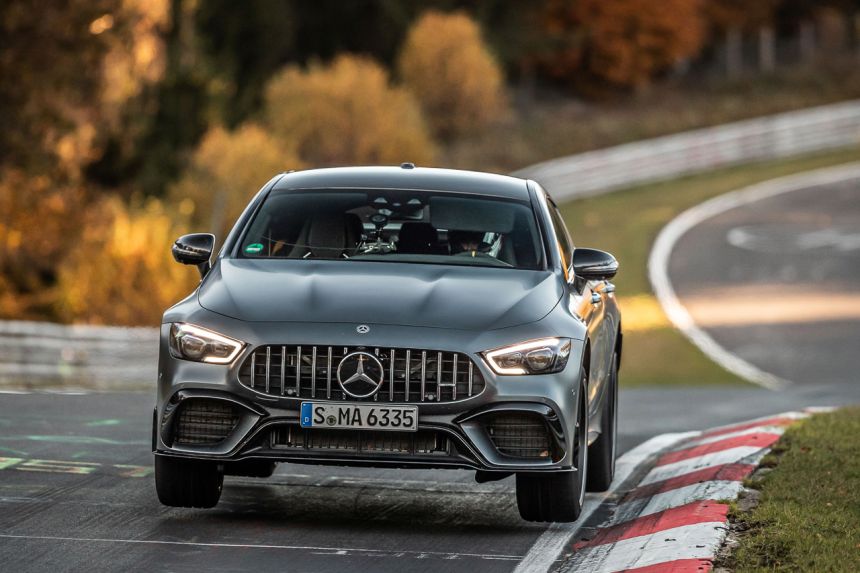 Watch the Mercedes-AMG GT 63 S beat the Nurburgring sedan lap record image