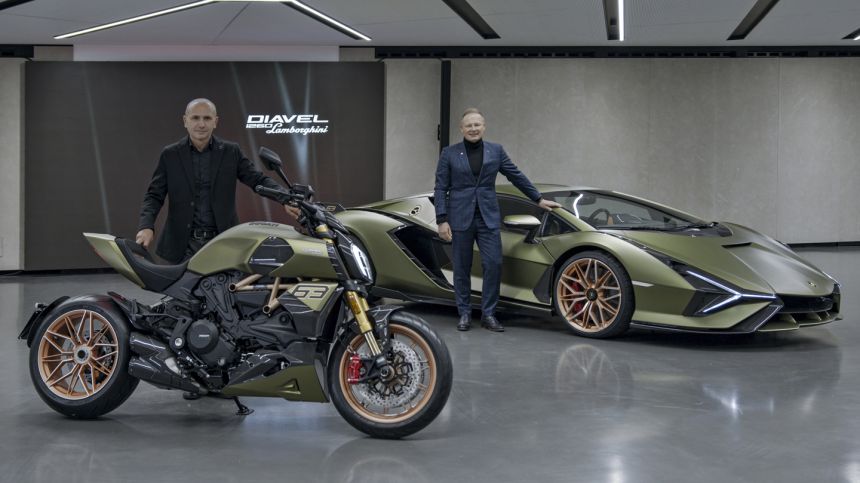 Lamborghini just built a motorcycle with Ducati image