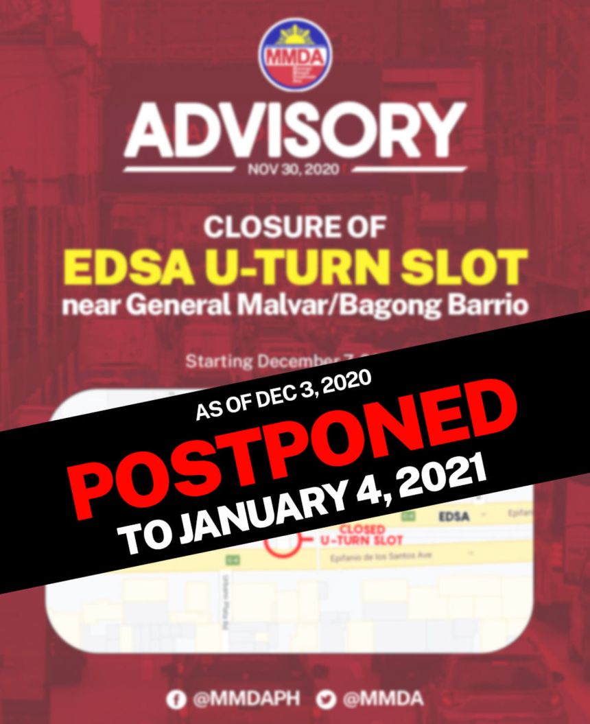 MMDA postpones closure of EDSA U-turn slot near Bagong Barrio image
