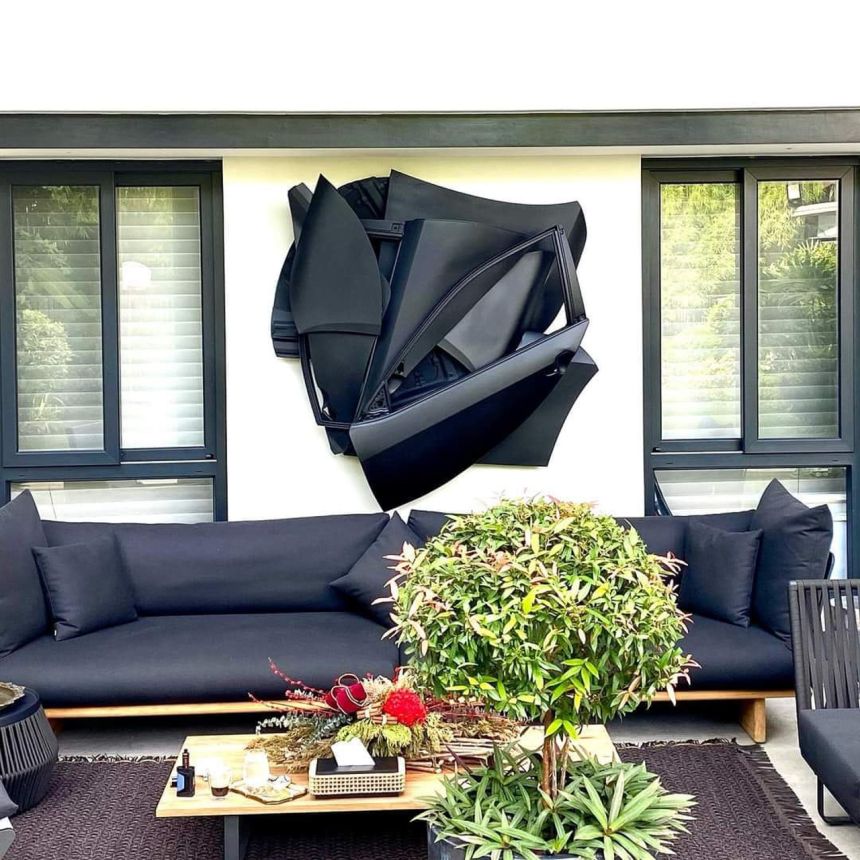Can you guess what Toyota models were used for this piece of art? image