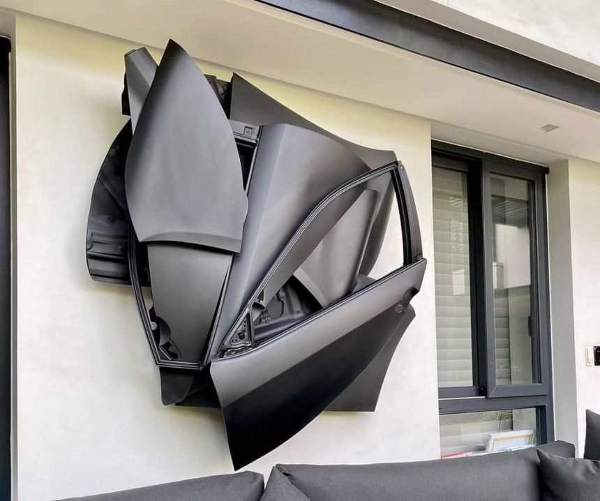 Can you guess what Toyota models were used for this piece of art? image