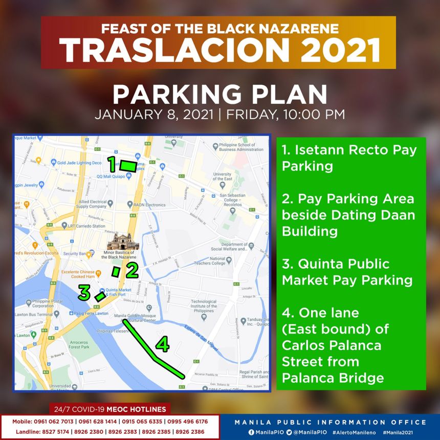 Black Nazarene 2021: All roads closures and detours in Manila image