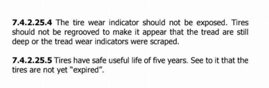 New MVIS rules say your tires can