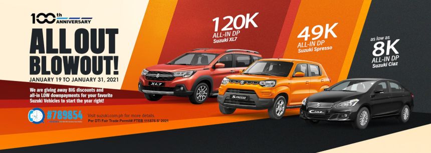 Get as much as PHP 200K off in Suzuki