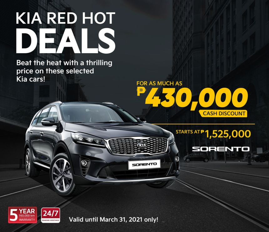 Get up to PHP 430K off with Kia