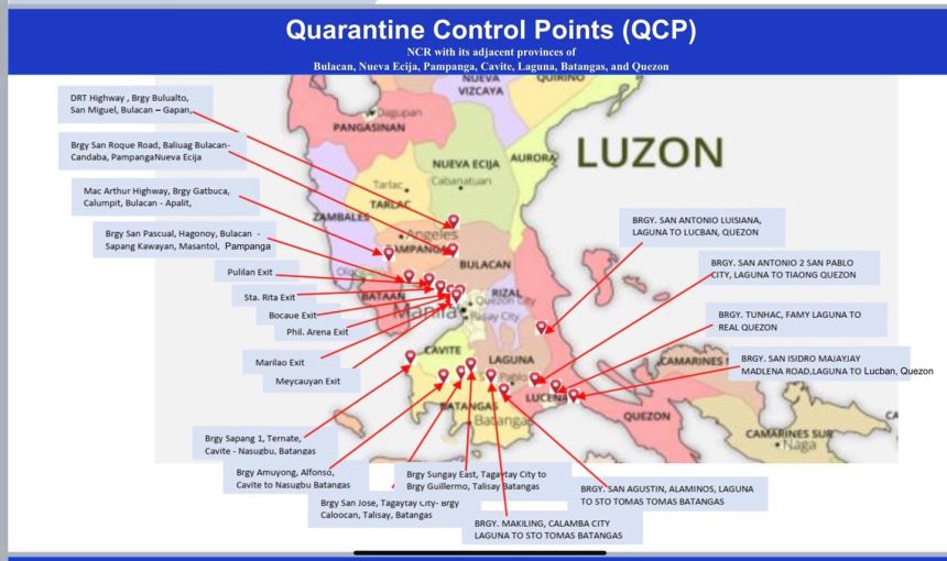PNP puts up Quarantine Control Points along border of &ldquo;NCR Plus&rdquo; image
