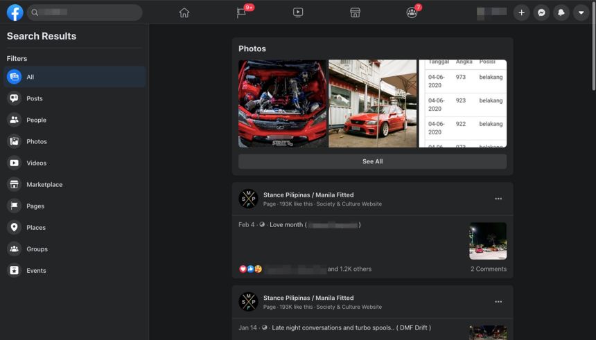 FYI: You can search for cars on Facebook using plate numbers image