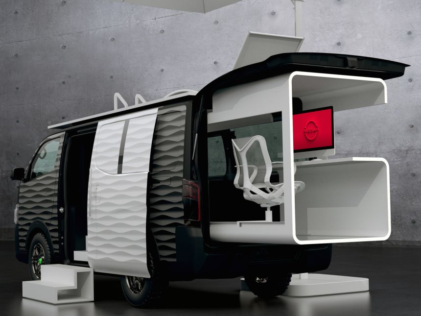 This custom Nissan NV350 Urvan is the perfect ECQ office image