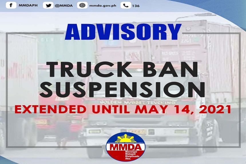 Truck ban lifted in Metro Manila until May 14, 2021 image