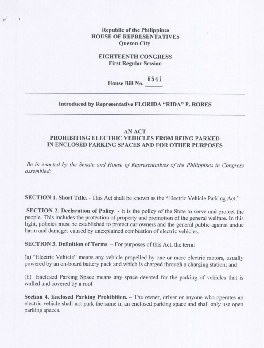 EV Parking Bill image