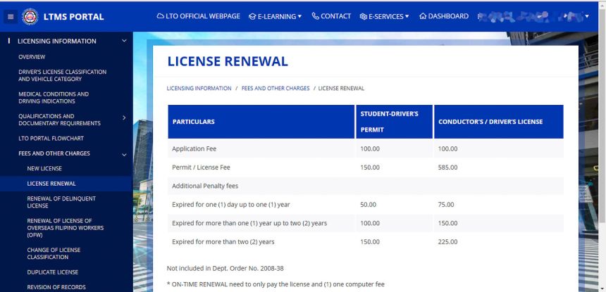 You can now settle your fines/payments at LTO
