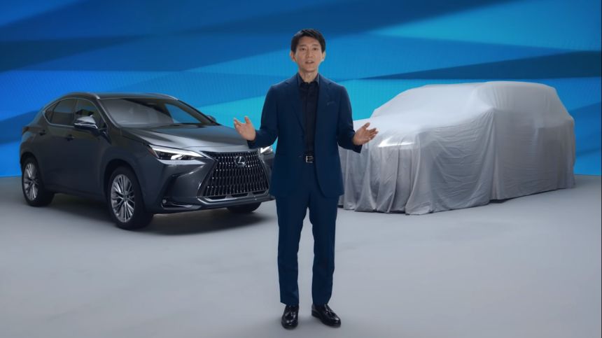 The 2022 Lexus LX is hiding under this sheet image