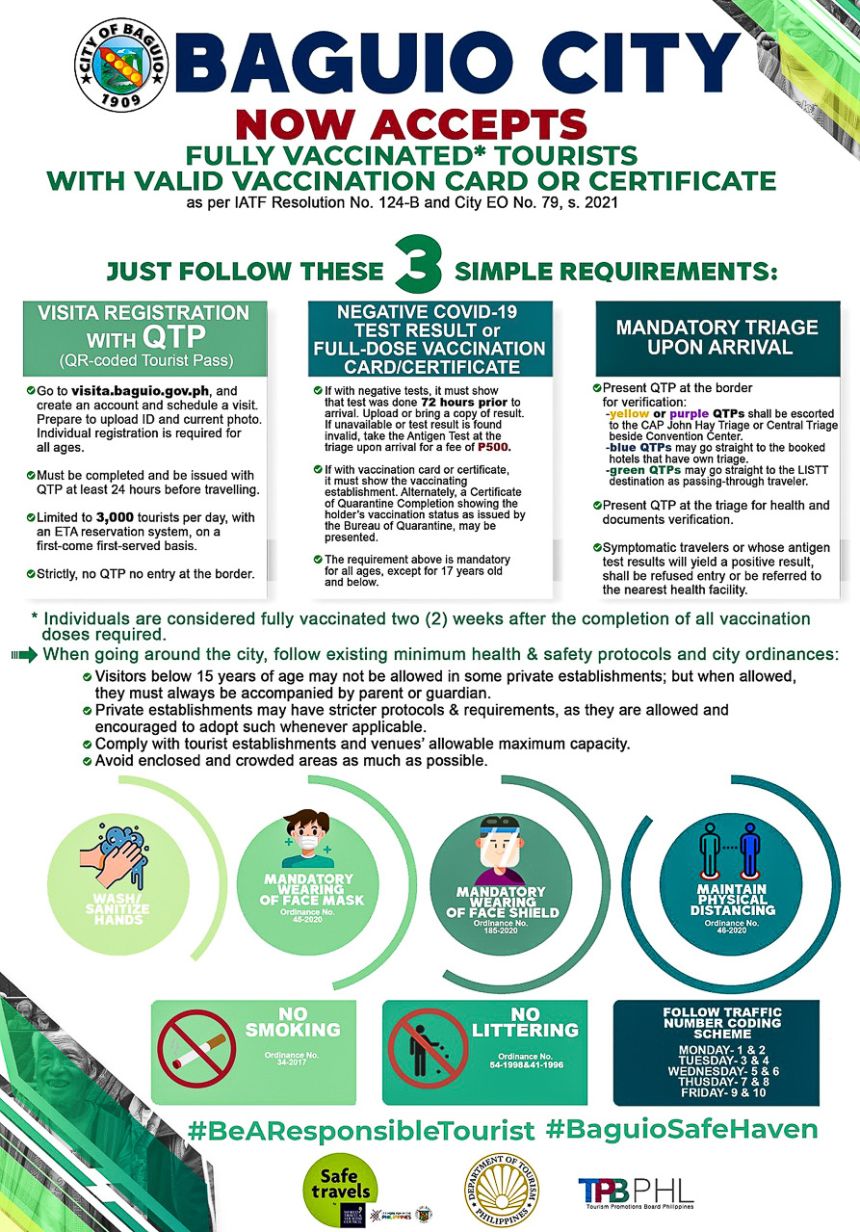 Fully-vaccinated individuals can now enter Baguio City image