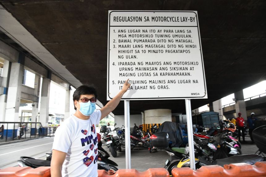 Motorcycle riders can now seek shelter along lay-bys in EDSA image