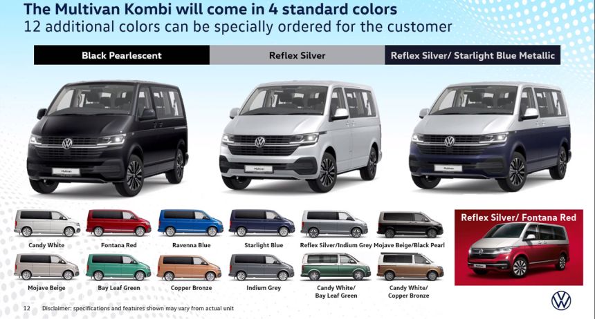 Here are the specs of 2021 Volkswagen Multivan Kombi image