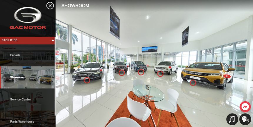 GAC Motor PH now has a virtual showroom image