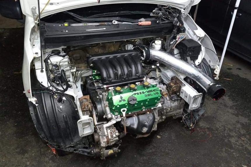 Ambitious V6-powered Mitsubishi Mirage gets new parts image