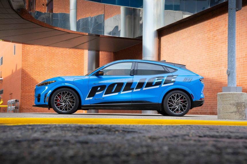 Ford is testing a Mustang Mach-E for police use image
