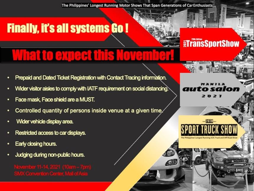 Trans Sport Show, Manila Auto Salon returns Nov. 11-14 image