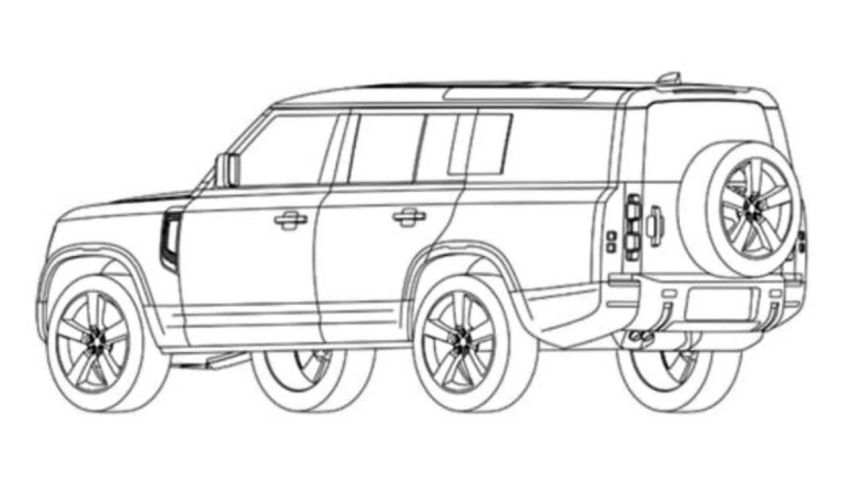 Are these the first images of three-row Land Rover Defender? image