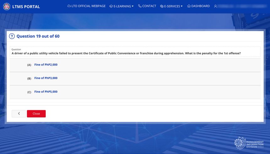 We took the new and improved LTO Comprehensive Driving Exam image