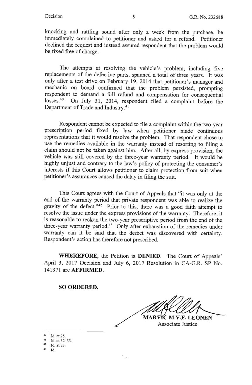 SC upholds refund decision for 2011 Mazda6 owner image