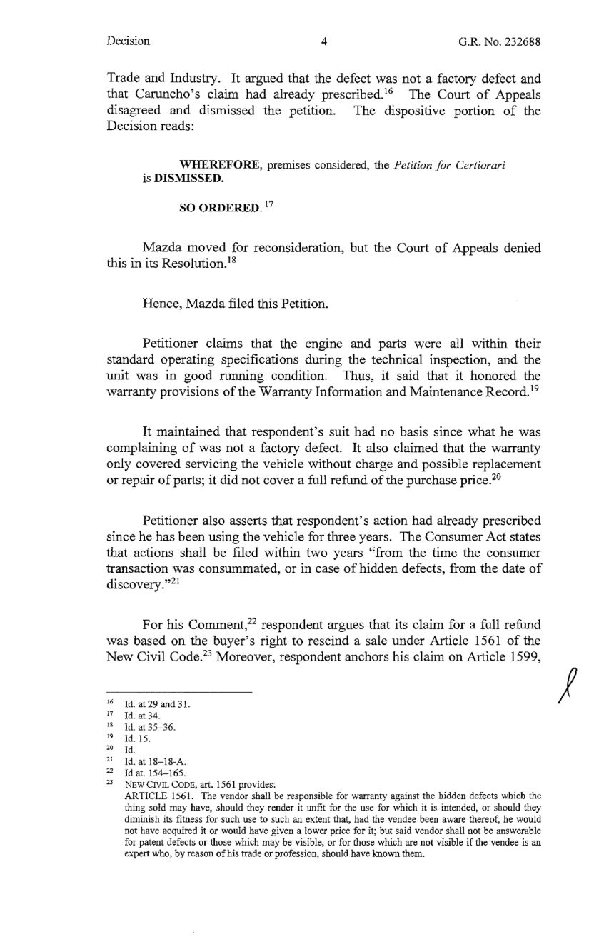 SC upholds refund decision for 2011 Mazda6 owner image