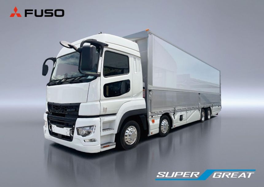 Liberty Walk is building a slammed Fuso Super Great truck image